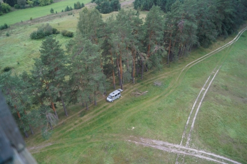 Вид на Царский скит и Богородичную аллею с пожарной вышки
