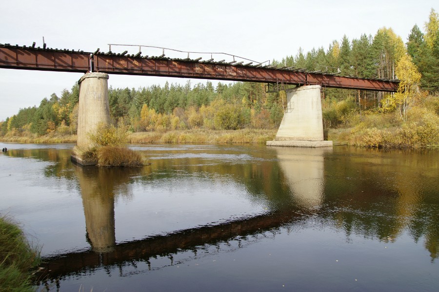 Мост УЖД через реку Лух