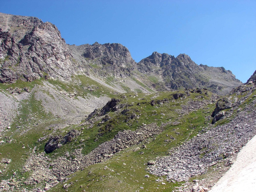 Подъём на перевал Кара-Джаш со стороны реки Псыш