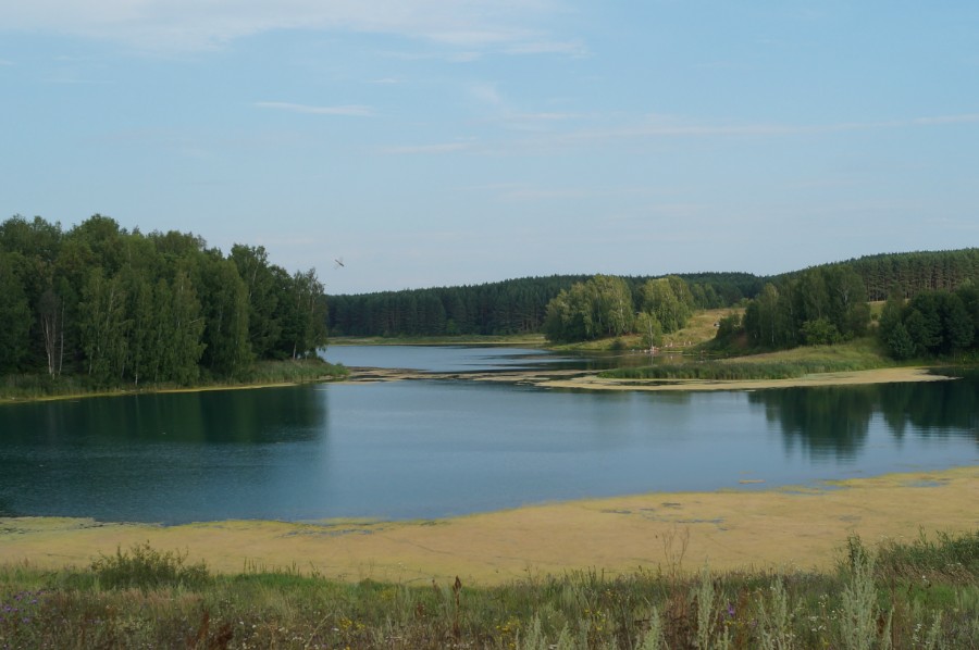 Вид на озеро Ключик  от истока реки Суринь