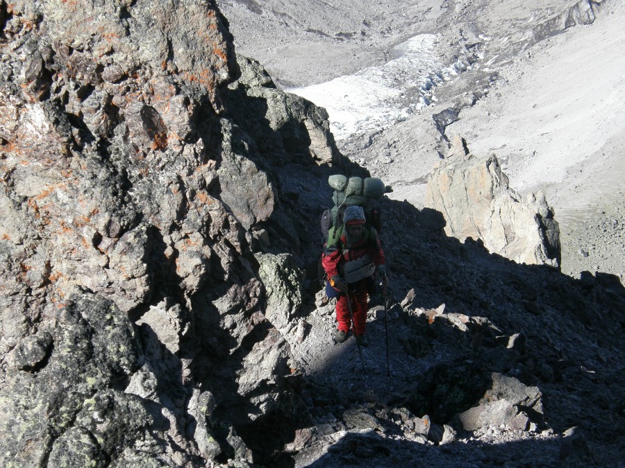 Подъём на перевал Фрунзе по варианту со стороны ледника Битиктебе, фото 7