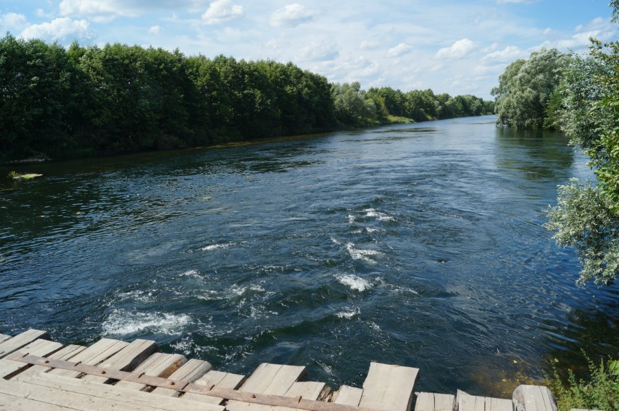Река Теша с моста у села Гремячево