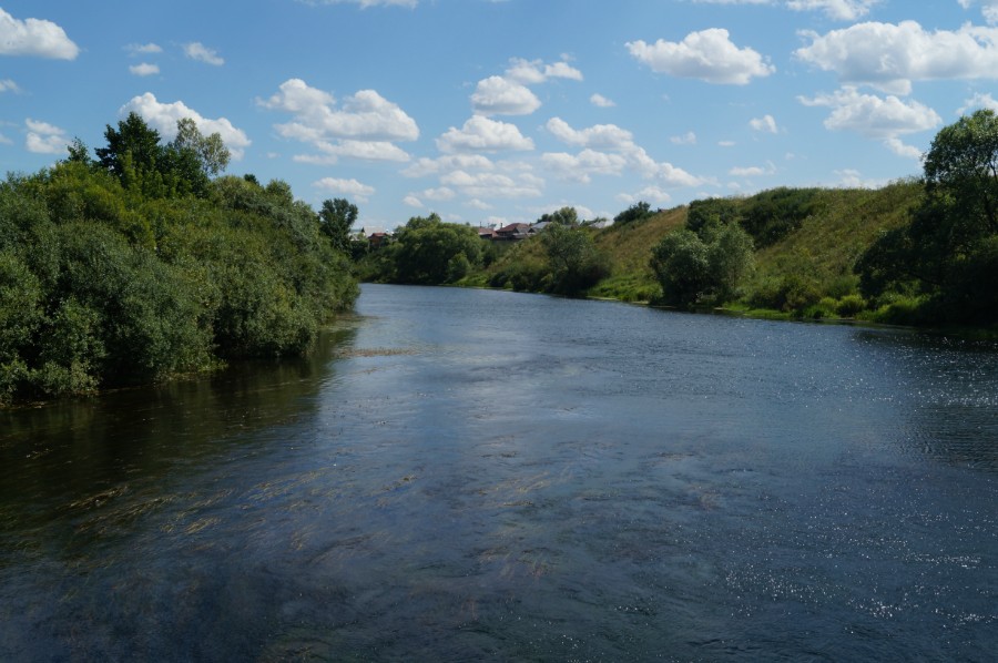 Река Теша с моста у села Гремячево. Фото 2