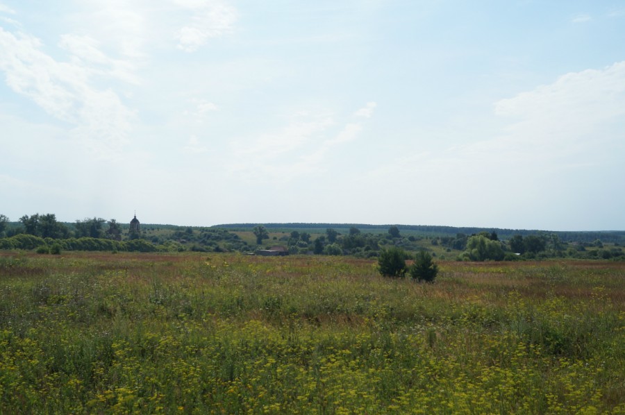 Вид на село Кудлей с дороги Гари - Михеевка