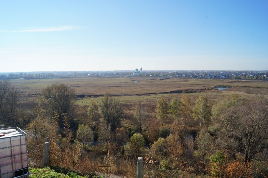 Вид на пойму реки Теша от бывших северо-западных башен Арзамасского кремля