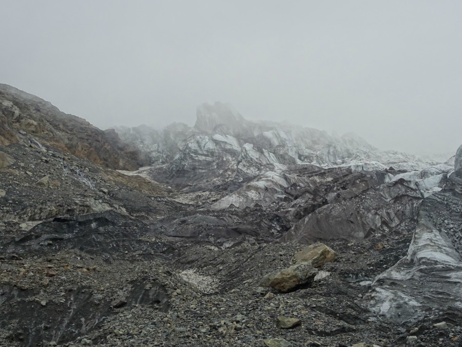 Ледопад Майли, вид с ледника