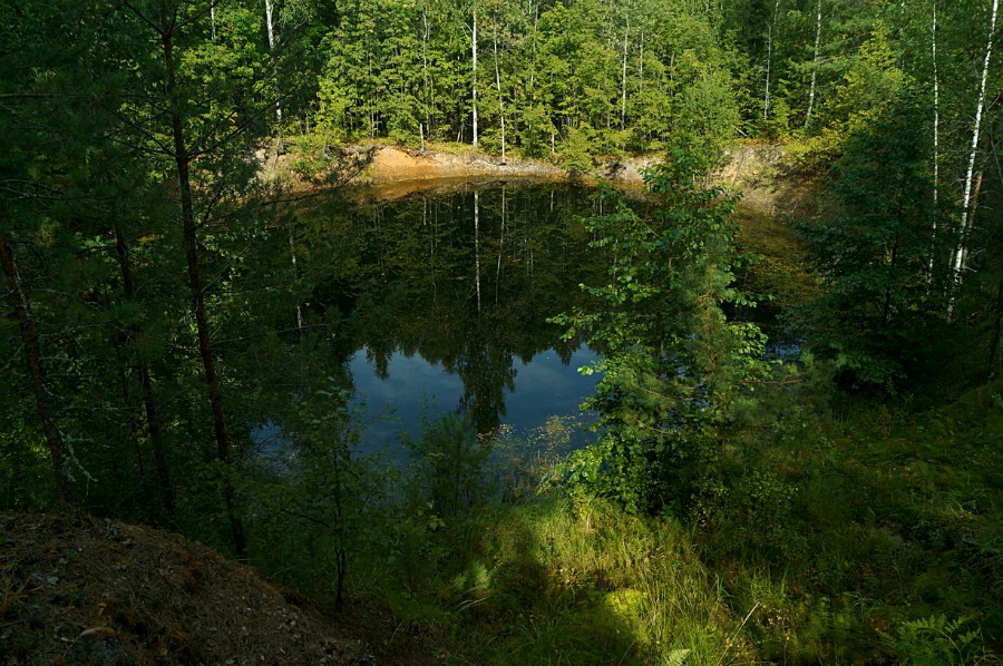 Безымянное озеро-провал в шести километрах к югу от д. Бобровка (Навашинский район), фото 2