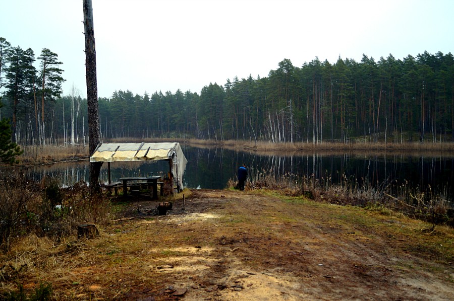 Стоянка на западном берегу озера Большая Кривовка