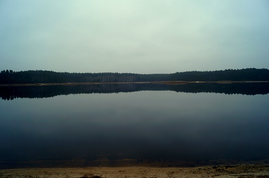 Вид на обмелевшее озеро Киркидеево (Большое) с полуострова. 2019 г. фото 2