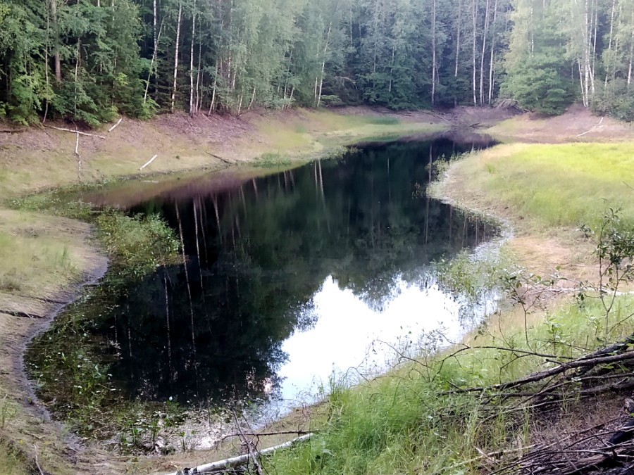 Обмелевшее озеро Сергеево