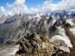 Вид с вершины Адылсу Узловая на Главный Кавказский хребет