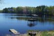 Озеро Костичево. Беседка на воде, возможно, для зимней рыбалки