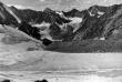 Вид на ледник Аккемский (Родзевича) с перевала Дружба