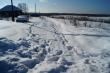 Начало дороги к озеру Малое (Хохлово). Около 5 км по глубокой и мокрой снежной целине
