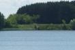 Лесница для купания на противоположном берегу озера Керкюле (Кыр куле)