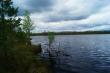 Берег озера Попова немного зарос сплавиной