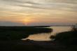 На Чудском озере - солнце садится в Эстонию