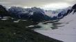 Приледниковое озеро....Вдали Капчальские ледники