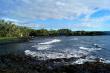 Punaluu Black Sand Beach. Черный пляж у Пунальюу